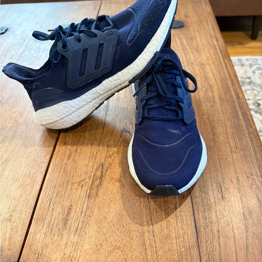 Navy Blue Adidas running shoes